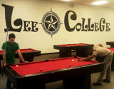 Pool table in the game room