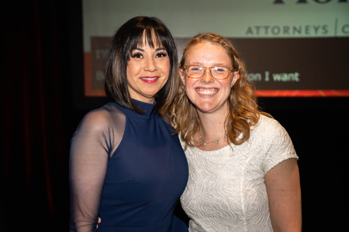 Dr. Lynda Villanueva, Lee College presdident and Breana Escobar, gala keynote speaker